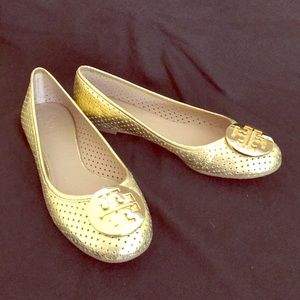 Tory Burch gold flats 9M